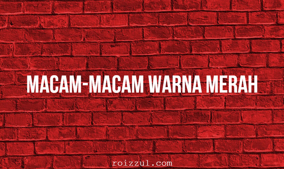 √30+Macam-macam Warna Merah Lengkap Dengan Penjelasan,KodeRGB