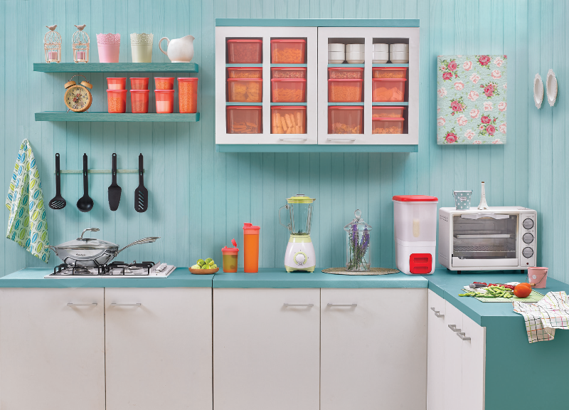 kitchen set warna pastel