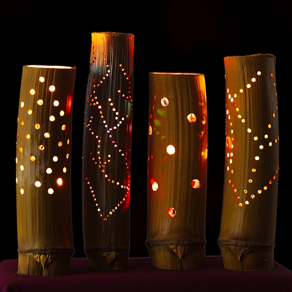lampu dari bambu